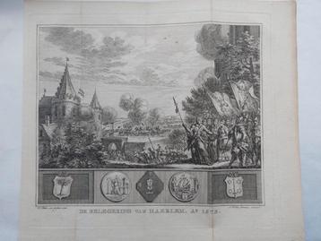 24 / Belegering van Haarlem - Haerlem anno 1575 Gravure 1776 beschikbaar voor biedingen