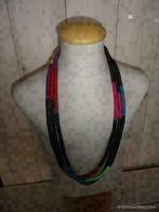 Lange ketting Manouk zwart en kleurtjes, nieuw., Sieraden, Tassen en Uiterlijk, Kettingen, Ophalen of Verzenden, Nieuw, Zwart