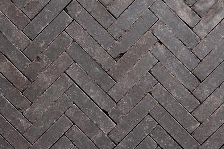 Waalformaat gebakken getrommeld Eros (inkt zwart) 20x5x6cm, Tuin en Terras, Tegels en Klinkers, Nieuw, Klinkers, Overige materialen