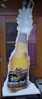 MILLER BIERREKLAME -METAAL-, Ophalen, Reclamebord, Plaat of Schild, Overige merken