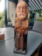 Houten beeld van Heilige Petrus met sleutel in hand 33cm, Antiek en Kunst, Antiek | Religie, Ophalen of Verzenden