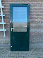 Hardhouten Achterdeur met Dubbelglas ), Doe-het-zelf en Verbouw, Deuren en Horren, Ophalen, Gebruikt, 80 tot 100 cm, 215 cm of meer