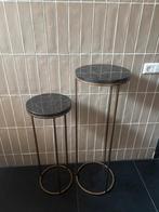 Light & Living Zuil SOBRINA Zwart Ø35x100 cm piedestal, Huis en Inrichting, Tafels | Bijzettafels, Ophalen, Minder dan 55 cm, Metaal of Aluminium