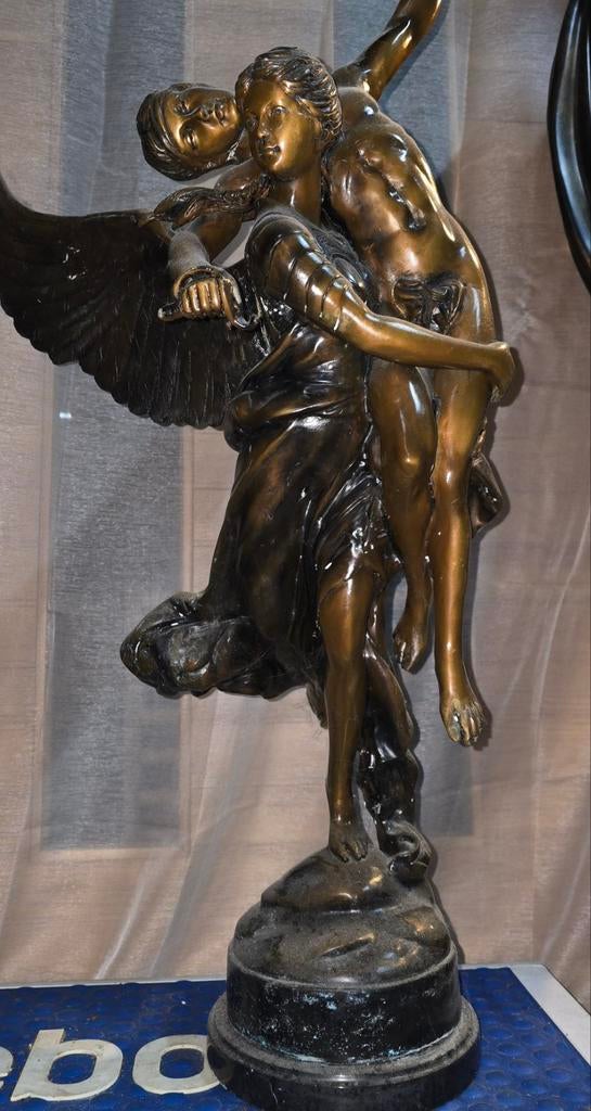 Gesigneerd Barolsky bronzen beeld - 1 meter, Ophalen, Brons