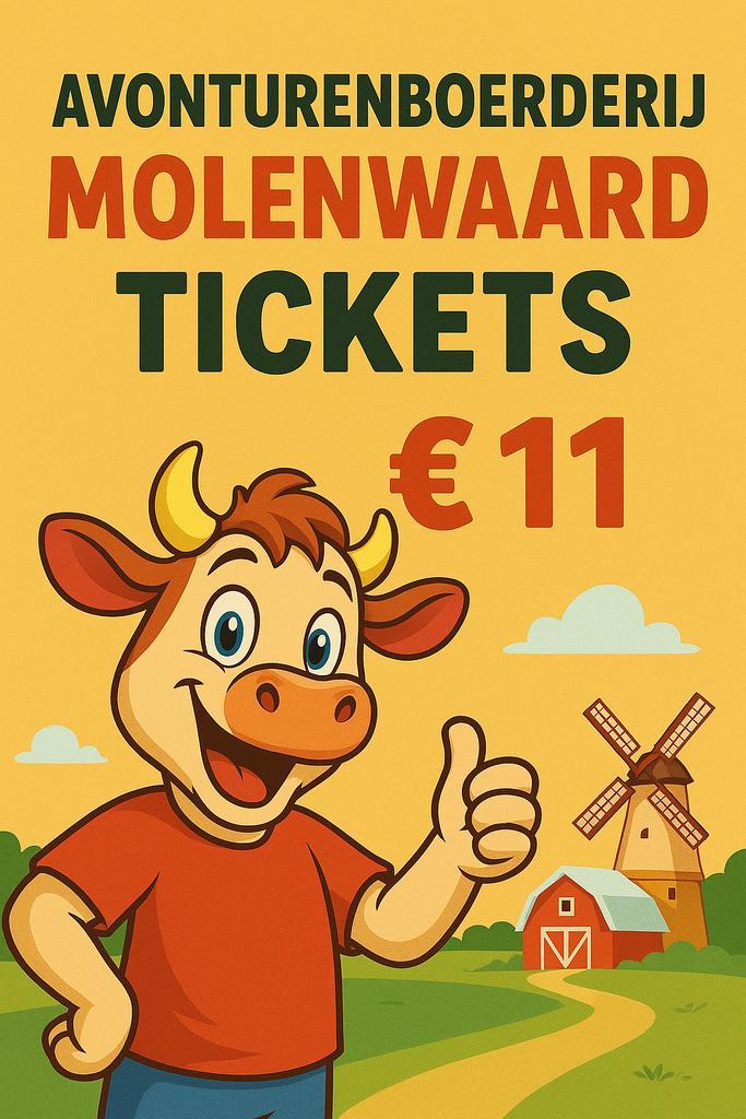 Avonturenboederij Molenwaard - tickets, Tickets en Kaartjes, Recreatie | Pretparken en Attractieparken, Drie personen of meer