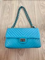 Nieuw! Superleuk blauw leren tasje - Vera Pelle, Ophalen of Verzenden, Nieuw, Blauw, Schoudertasje