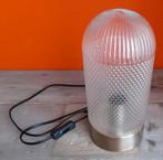 Vintage Tafellamp met Glazen Kap, Ophalen, Gebruikt, Glas, Modern