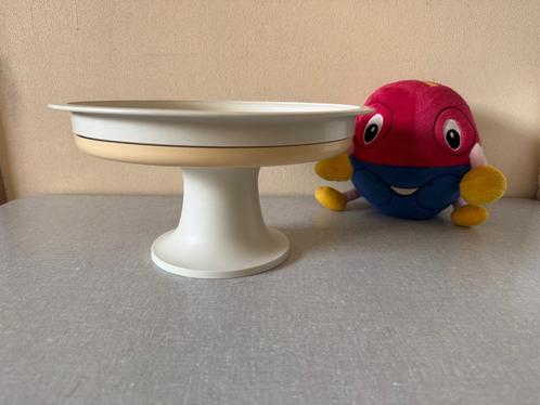 NIEUWSTAAT caroussel draaiplateau op voet TUPPERWARE GEEL, Huis en Inrichting, Keuken | Tupperware, Nieuw, Schaal, Geel, Wit, Ophalen of Verzenden