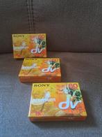 3x Sony mini DV cassettes, Audio, Tv en Foto, Videocamera's Digitaal, Nieuw, Mini dv, Ophalen of Verzenden, Sony
