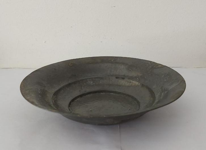 Fa H Tollenaar Buiksloot tin schaal Amsterdamse School., Antiek en Kunst, Antiek | Tin, Ophalen of Verzenden