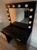 Kaptafel met LED-verlichting en kruk - Nieuw, Ophalen, 100 tot 150 cm, Nieuw, 50 tot 100 cm