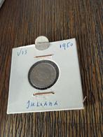 Kwartje uit 1950. In houdertje, Ophalen of Verzenden, Koningin Juliana, Losse munt, 25 cent