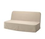 ikea slaapbank nyham met beige hoes, Huis en Inrichting, Ophalen, Beige, 140 cm, Zo goed als nieuw