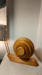2537 vintage design modernist houten slak sculptuur, Ophalen of Verzenden