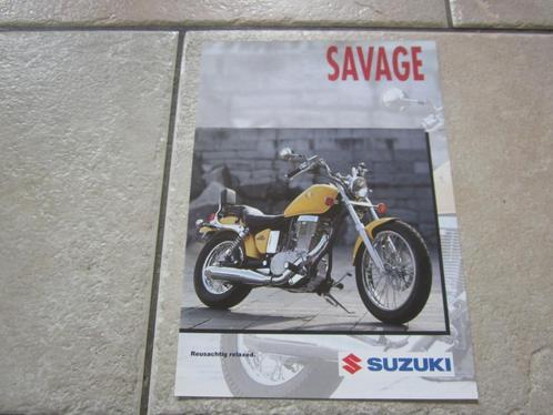 Suzuki Savage brochure folder 1995 ?, Motoren, Handleidingen en Instructieboekjes, Suzuki, Ophalen of Verzenden