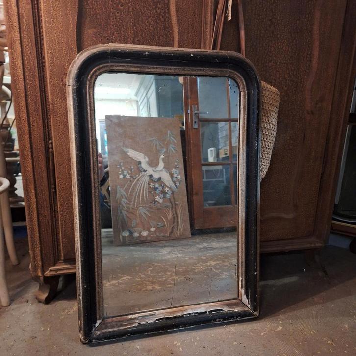 Franse Boogspiegel - 52x77cm, Antiek en Kunst, Antiek | Spiegels, 50 tot 100 cm, Minder dan 100 cm, Rechthoekig, Ophalen