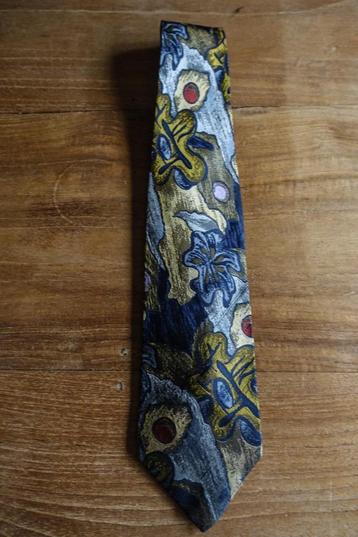 prachtige zijde stropdas - Rian Rucci - zilver, grijs, goud beschikbaar voor biedingen