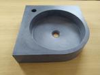Handgemaakte grijsblauwe betonnen hoekwastafel, Ophalen, Minder dan 50 cm, Nieuw, Minder dan 100 cm