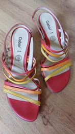 Rode leren Gabor sandaal maat 40,5, Gabor, Zo goed als nieuw, Rood, Sandalen of Muiltjes