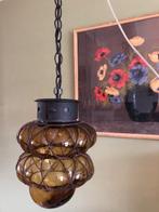Hanglamp, Venetiaans, Murano, Amber glas, vintage, jr 50/60, Huis en Inrichting, Lampen | Hanglampen, Ophalen of Verzenden, Zo goed als nieuw
