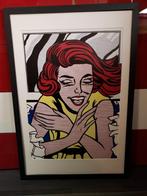 Roy Lichtenstein girl in window, Ophalen of Verzenden, 75 cm of meer, 50 tot 75 cm, Print