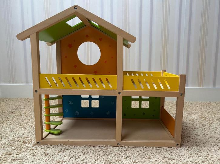 Fleurig poppenhuis van Hape, Kinderen en Baby's, Speelgoed | Poppenhuizen, Zo goed als nieuw, Poppenhuis, Ophalen