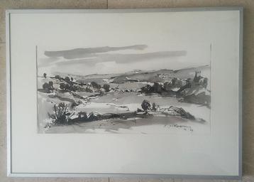 Heuvellandschap 1969 - Jan Korthals 1916-1972 beschikbaar voor biedingen