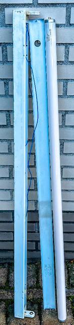 TL Balk met TL Buis Vintage, Ophalen, Gebruikt, Minder dan 50 watt, Lamp met armatuur