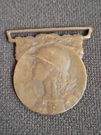 Ww1 wo1 Franse medaille 1914 1918, Verzamelen, Ophalen of Verzenden, Landmacht, Overige gebieden, Lintje, Medaille of Wings