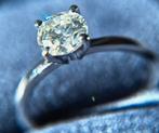 14k Witgouden Solitaire Ring 1.01ct Diamant, Sieraden, Tassen en Uiterlijk, Ringen, Wit, Nieuw, Ophalen of Verzenden, 17 tot 18