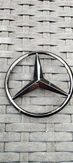 Nieuw logo of embleem achterklep Mercedes 82 mm Chroom zwart, Nieuw, Ophalen of Verzenden, Mercedes-Benz