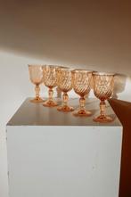 5x vintage Rosaline pink swirl wijnglazen, Antiek en Kunst, Ophalen of Verzenden