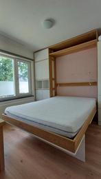 Handgemaakt bedkast Murphy bed systeem opklapbed, Huis en Inrichting, Ophalen, Zo goed als nieuw, Tweepersoons