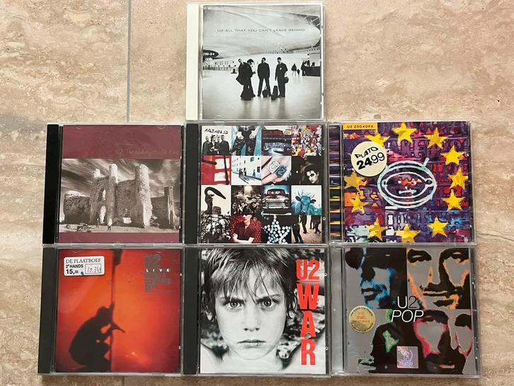 7 cd's U2 | Origineel, Cd's en Dvd's, Cd's | Pop, Gebruikt, 1980 tot 2000, Ophalen of Verzenden
