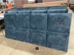 Bed achterwand Hotel 220x90cm Velours Petrol 3x op voorraad, Ophalen, Overige kleuren, Overige maten, Overige typen