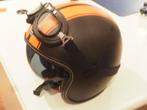 motorhelm met scherm en bril bayard, Motoren, Heren, Jethelm, L, Tweedehands