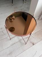Bijzettafel Zuiver Koper kleurig, Minder dan 55 cm, Metaal of Aluminium, Rond, Zo goed als nieuw