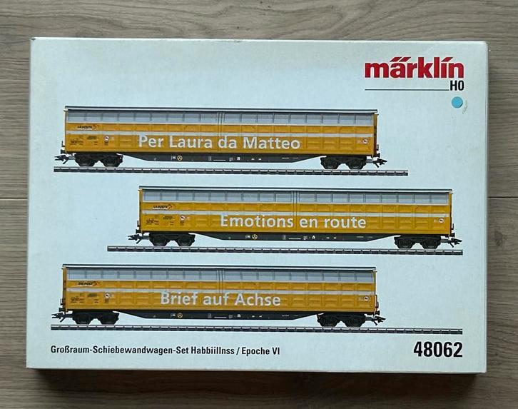 Marklin HO 48062 Set schuifwandwagens, Hobby en Vrije tijd, Modeltreinen | H0, Nieuw, Wagon, Wisselstroom, Märklin, Ophalen of Verzenden