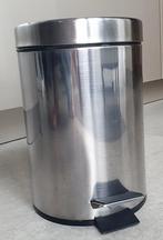 RVS mat pedaalemmertje 5 liter, Ophalen, Gebruikt, Rvs, Minder dan 50 cm