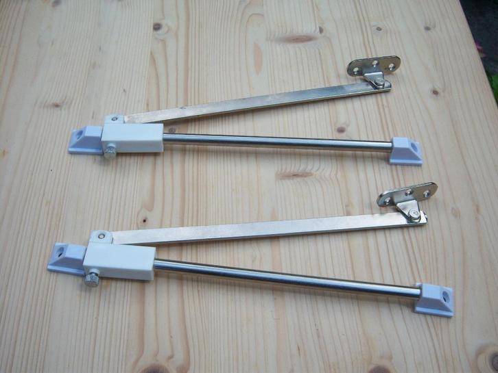Klepschaar met rem vernikkeld - 2 stuks, Doe-het-zelf en Verbouw, Hang- en Sluitwerk, Nieuw, Slot, Ophalen of Verzenden