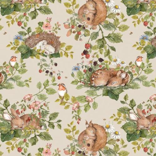 Kinderbehang Behang Slapende Bosdieren Dekornik, Kinderen en Baby's, Kinderkamer | Inrichting en Decoratie, Nieuw, Wanddecoratie