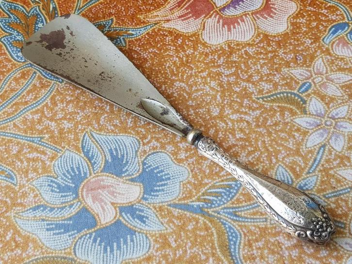 Antieke schoenlepel uit Engeland van zilver 19,2 cm., Antiek en Kunst, Antiek | Goud en Zilver, Zilver, Ophalen of Verzenden