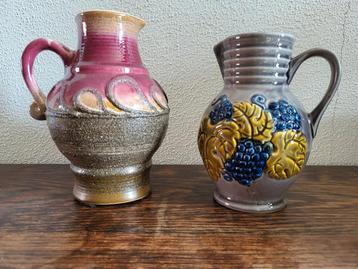 Twee West-Germany vazen/ kannen. Strehla + Scheurig beschikbaar voor biedingen