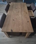 Massief Grenen Eettafel + 4 Stoelen, Huis en Inrichting, Ophalen, 50 tot 100 cm, 150 tot 200 cm, Vier personen