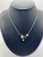 A695 Prachtige zilveren ketting met beads, Ophalen of Verzenden, X, Zilver, Zilver