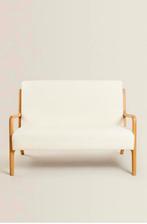 Zara Bank - Tweepersoons - Eiken & Linnen, Ophalen, 75 tot 100 cm, Minder dan 150 cm, Hout