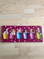 Leuke canvasdoek met hondjes, Ophalen, Zo goed als nieuw, Wanddecoratie