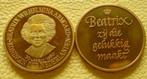 Inhuldigingspenning Beatrix, Postzegels en Munten, Penningen en Medailles, Verzenden, Brons, Nederland