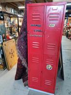 Vintage Rode Metalen Locker Kast, Ophalen, Gebruikt, Vintage