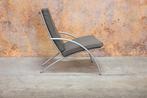 ZGANieuw lichtgrijze leren Harvink Uncle Sam design fauteuil, Huis en Inrichting, Harvink, Harvink, Design, 75 tot 100 cm